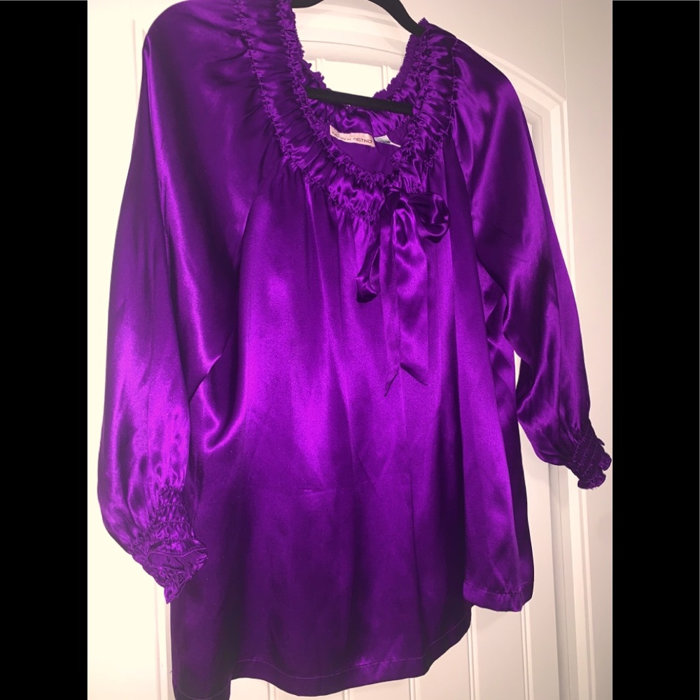 🔴SOLD ON FACEBOOK🔴100% large silk blouse - Picture 1 of 7